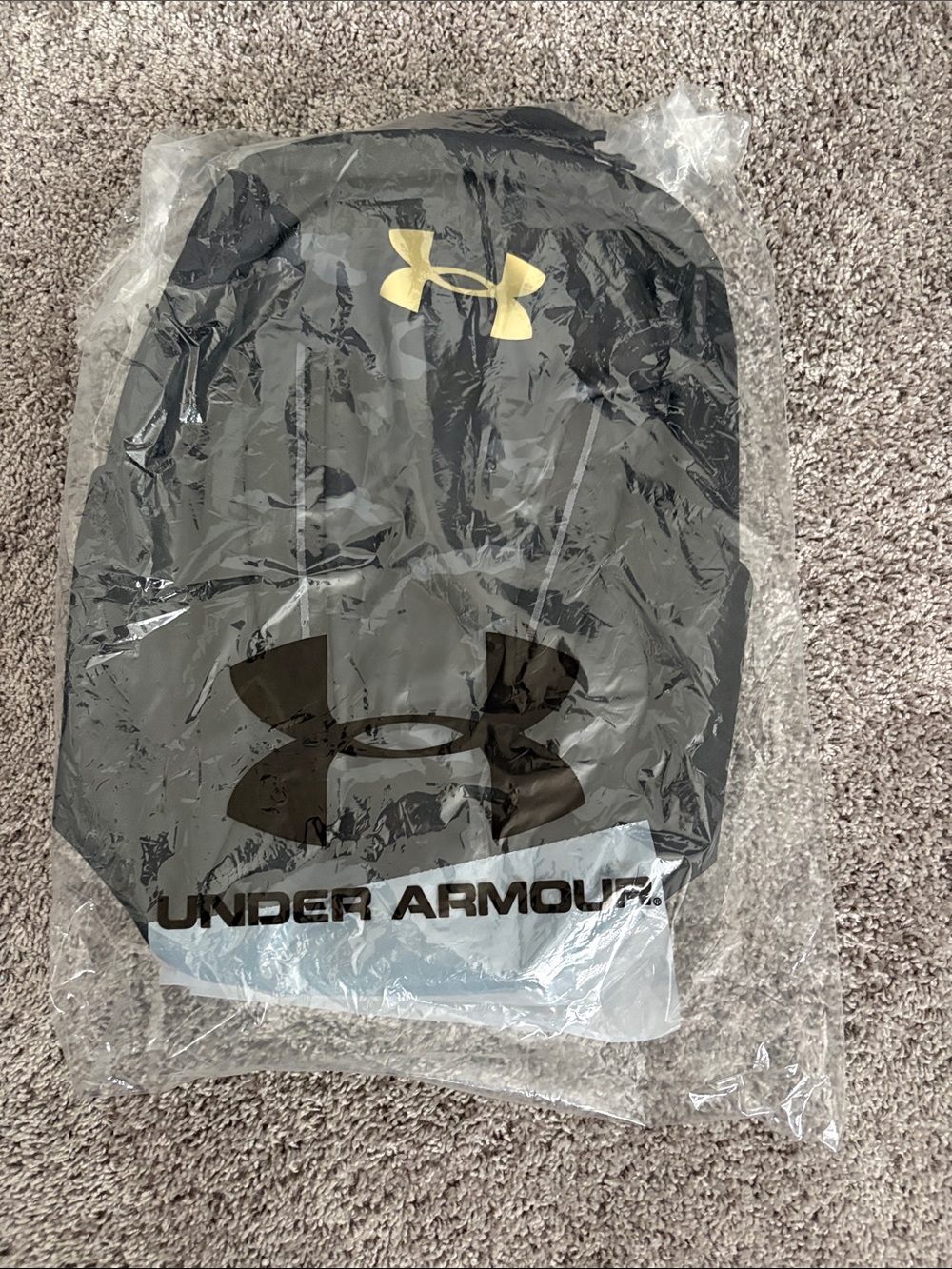 Under Armour Black Backpack with Gold Logo Accent